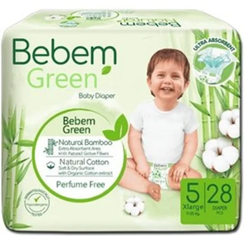 پوشک ببم سبز سایز 5 بسته 28 عددی ا Bebem diaper size 5 pack of 28
