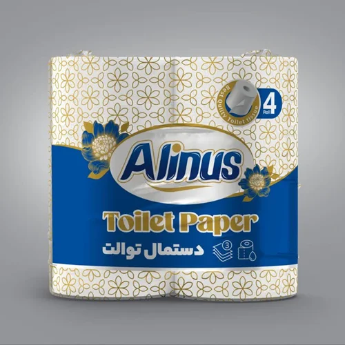 دستمال کاغذی  توالت 4 قلو سه لایه آلینوس